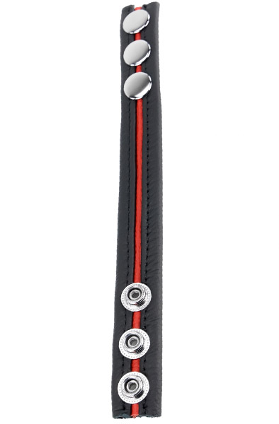 The Red Cockring En Cuir Black/Red - Cockring 2