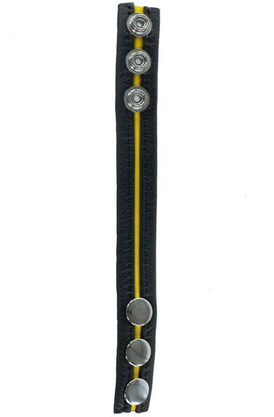 The Red Cockring En Cuir Black/Yellow - Cockring 2