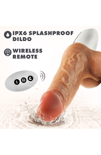 Thrusting, Vibrating & Warming Dildo 17,5 cm - Vibrierender Dildo 7