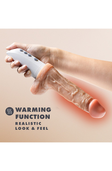 Thrusting, Vibrating & Warming Dildo 17,5 cm - Vibrierender Dildo 8