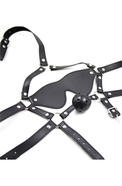 Total Head Harness Restraint - Harness with gag ball 2