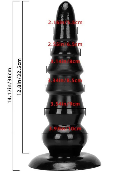 Tower Up XXL Plug Schwarz 36 cm - XXL-Analplug 7