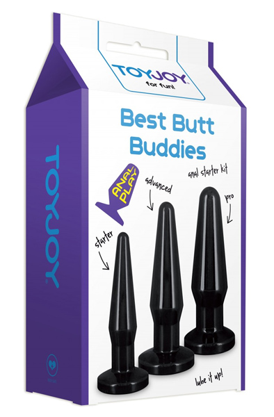 ToyJoy Anal Play Best Butt Buddies Kit Black - Analplug Set 2