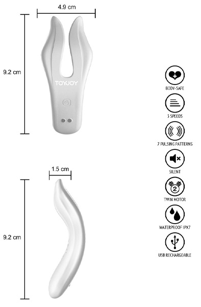 ToyJoy Bloom Erogenous Zone Stimulator - Finger-Vibrator 7