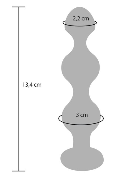 ToyJoy Diamond Star Beads Large - Analplug aus Metall 4