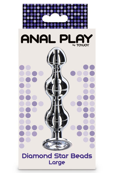 ToyJoy Diamond Star Beads Large - Analplug aus Metall 5