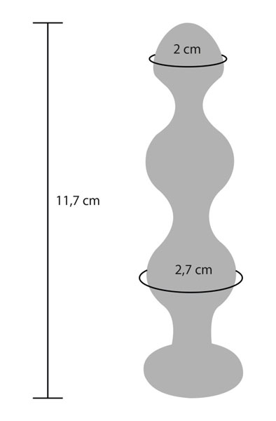 ToyJoy Diamond Star Beads Medium - Analplug aus Metall 4