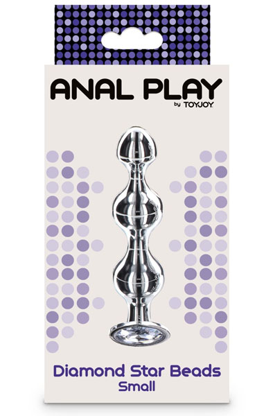ToyJoy Diamond Star Beads Small - Analplug aus Metall 5