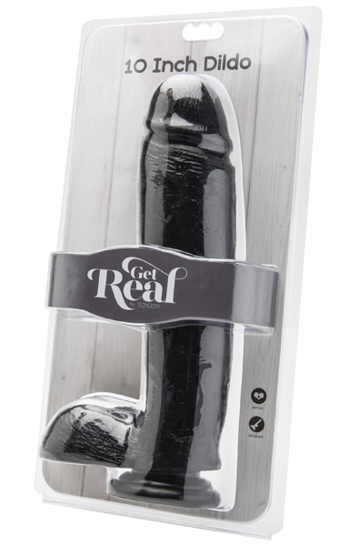 ToyJoy Get Real Cock With Balls Black 25,5 cm - XL Dildo 2