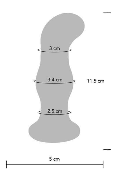 ToyJoy Gleaming Vibrating Glass Plug 11,5 cm - Analplug aus Glas 5