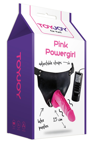 ToyJoy Powergirl Vibrating Strap-On - Umschnalldildo mit Geschirr 2