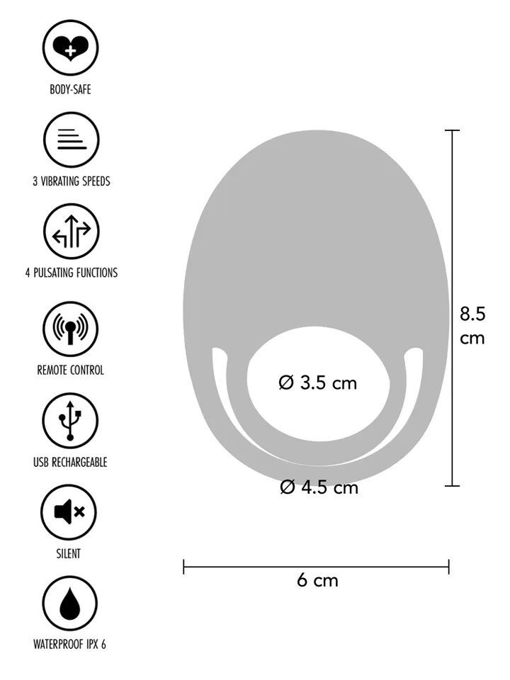 ToyJoy Put A RIng On It C-Ring Remote - Vibrating cock ring 3