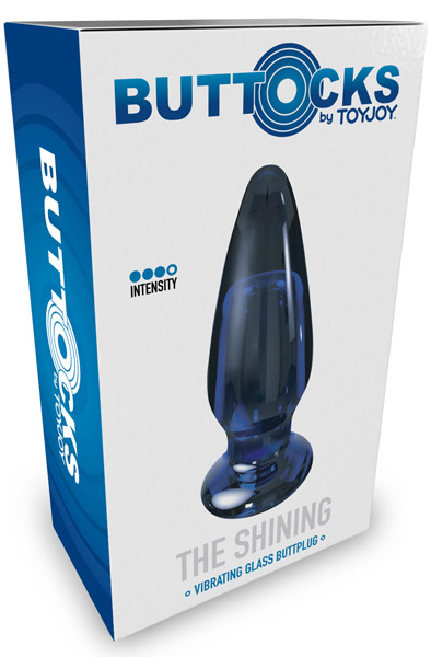 ToyJoy Shining Vibrating Glass Plug 11,5 cm - Vibrierender Analplug 5