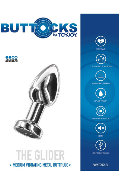 ToyJoy The Glider Vibrating Plug Medium - Vibrierender Analplug 3