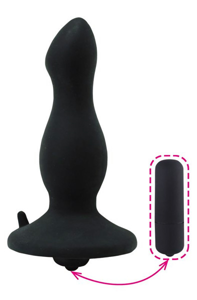 TOYZ4LOVERS Anal Bullet Black - Vibrierender Analplug 1