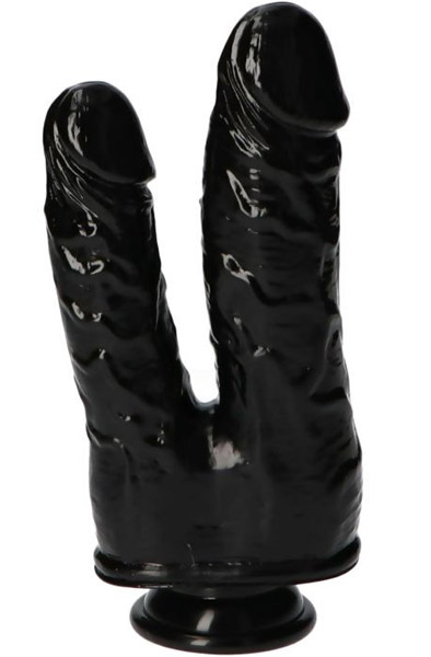TOYZ4LOVERS Double Dildo Black 18,5 cm - Doppel-Dildo 2