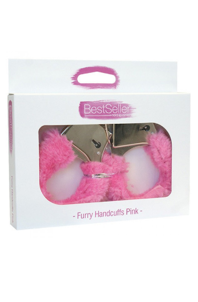 TOYZ4LOVERS Furry Handcuffs Pink - Pink handcuffs 2