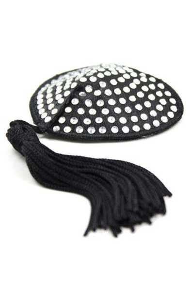 TOYZ4LOVERS Heart Shine Nipples Tassels Black - Brustwarzenkappen 2