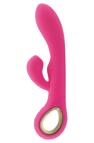 TOYZ4LOVERS Vibrator Rabbit Handy G-Double Touch Grip Pink - Rabbit-Vibrator 1