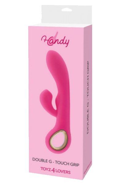 TOYZ4LOVERS Vibrator Rabbit Handy G-Double Touch Grip Pink - Rabbit-Vibrator 2
