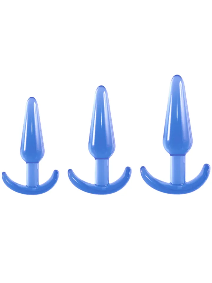 Triple Tapered Plug Set Blue - Anal plug set 1