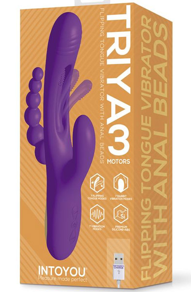 Triya Vibe With Flipping Tongue & Anal Beads - G-Punkt-Vibrator 5