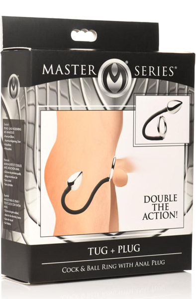 Tug + Plug Cock & Ball Ring With Anal Plug - Analplug mit Penisring 4