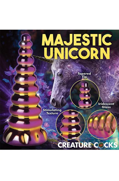 Twilight Rainbow Glass Dildo 16 cm - Drachen-Dildo 4