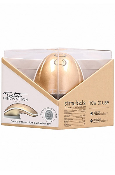 Twitch Hands-free Suction & Vibration Toy Gold - Klitoris-Stimulator 5