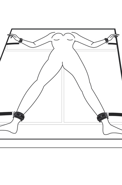 Under The Bed Restraint System - Wrist & ankle cuffs 2