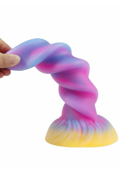 Unicorn Spiral Luminescent Dildo 21,5 cm - Drachen-Dildo 3