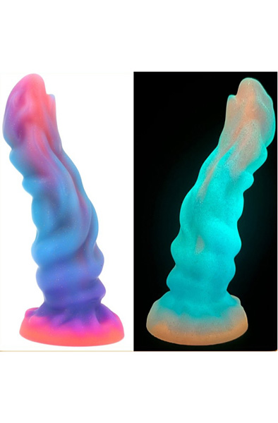 Unicorny Jade Rabbit Luminous Dildo 24 cm - Drachen-Dildo 2