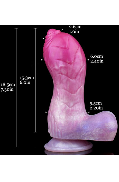 Unicorny Monster Dildo Budal 18,5 cm - Drachen-Dildo 5