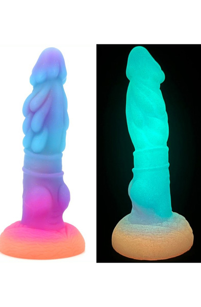 Unicorny Mushroom Head Luminous Dildo 22 cm - Drachen-Dildo 2