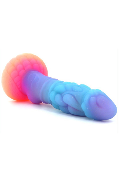 Unicorny Mushroom Head Luminous Dildo 22 cm - Drachen-Dildo 4
