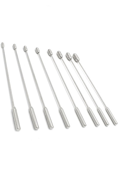 Urethral Sound Dilator Groved Beads 8-pcs Set - Dilator-Set 2