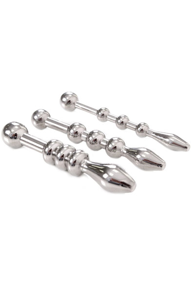 Urethral Trainer Kit 3 Solid Beads Penisplugs - Dilator-Set 2