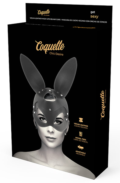 Vegan Leather Mask With Bunny Ears - Hasenohren 2