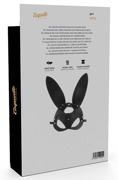 Vegan Leather Mask With Bunny Ears - Hasenohren 3