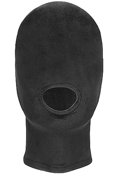 Velvet & Velcro Mask With Mouth Opening - BDSM mask 2