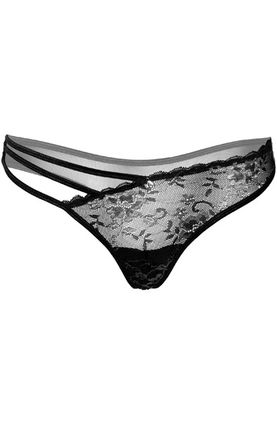 Very Sexy Florale Spitze String Schwarz - Spitzenhöschen 3