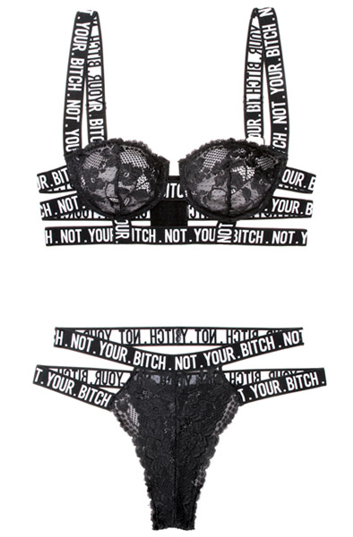 Vibes Lace Not Your Bitch Bra Set - Sexy lingerie 2