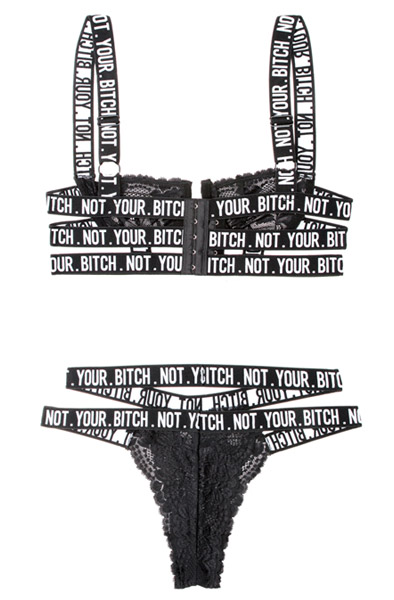 Vibes Lace Not Your Bitch Bra Set - Sexy lingerie 3