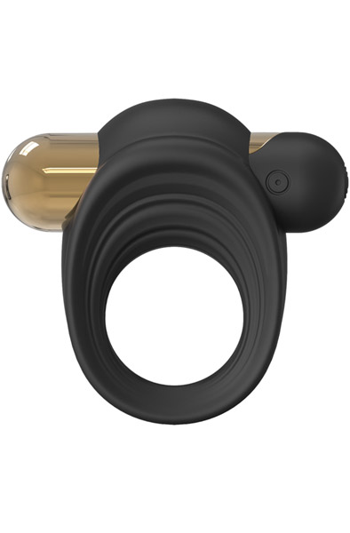 Vibrating C-Ring Black & Gold - Vibrierender Penisring 2