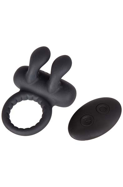 Vibrating Penis Ring With Rabbit & Remote - Vibrierender Penisring 1