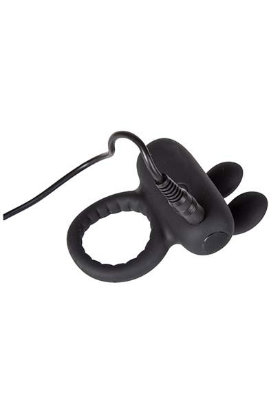 Vibrating Penis Ring With Rabbit & Remote - Vibrierender Penisring 3