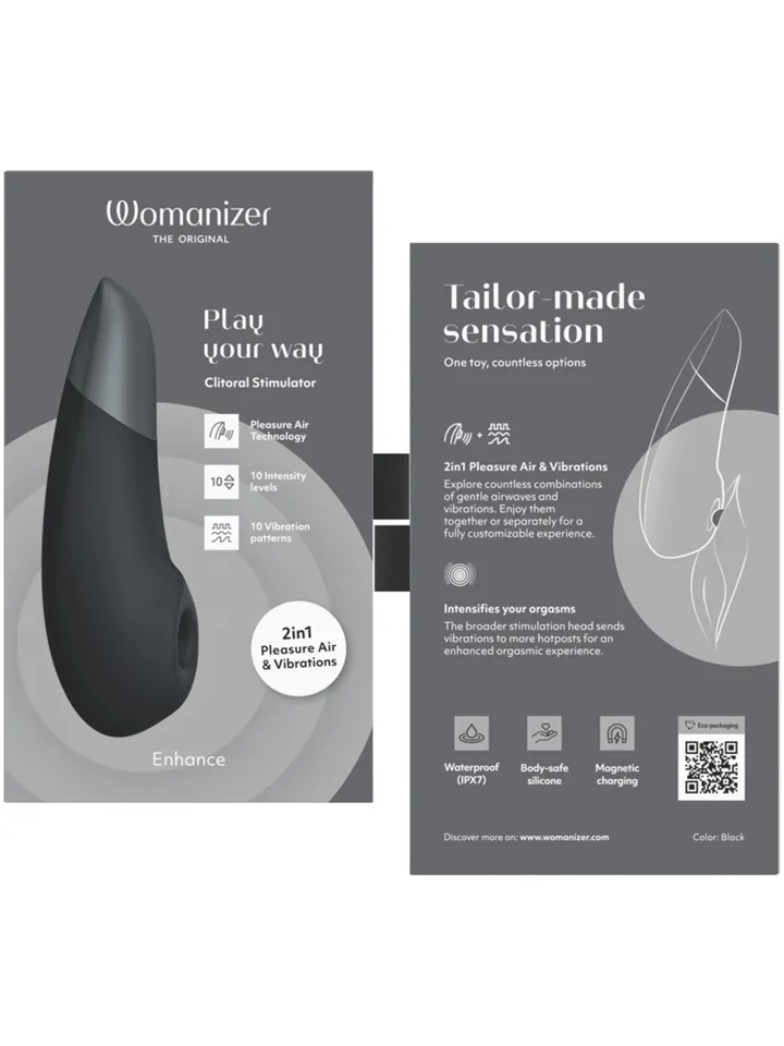 Womanizer Enhance Pulsator Vibrator Black - Air pressure vibrator 6