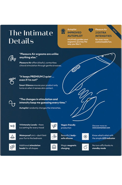 Womanizer Premium 2 Clitoris Stimulator Blue - Luftdruck-Vibrator 7