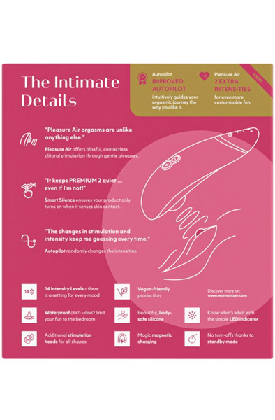 Womanizer Premium 2 Clitoris Stimulator Raspberry - Luftdruck-Vibrator 7