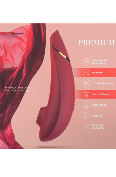 Womanizer Premium 2 Clitoris Stimulator Red - Luftdruck-Vibrator 4